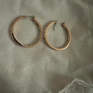 Michael kors rose gold color crystal earrings